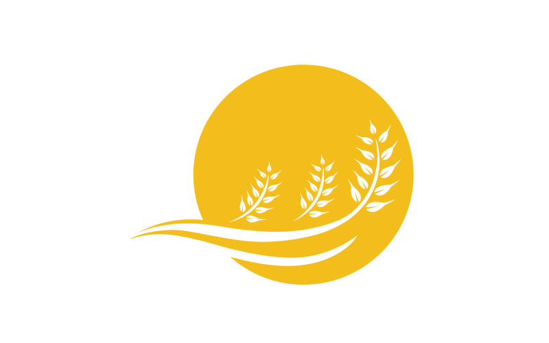 Agriculture wheat rice food logo v31 Logo Template