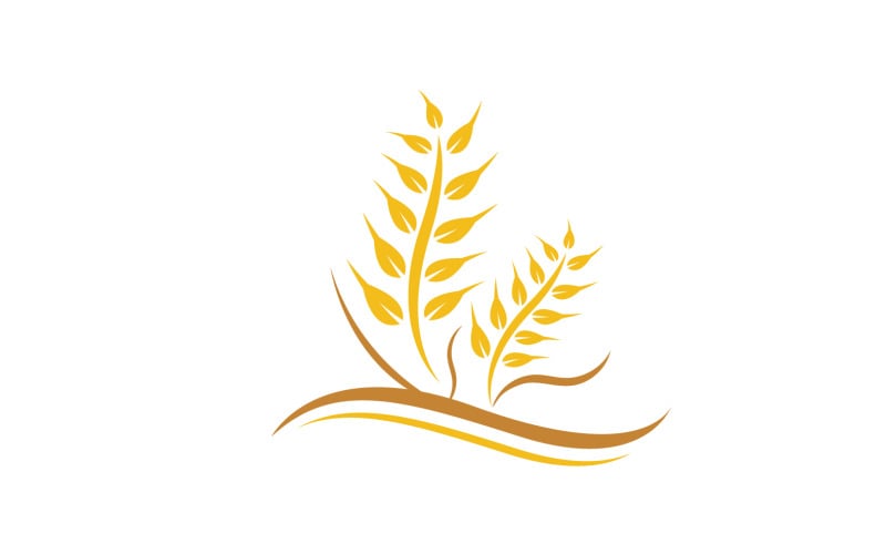 Agriculture wheat rice food logo v8 Logo Template