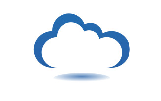 Cloud blue element design logo company v11