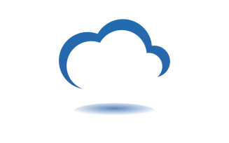 Cloud blue element design logo company v12