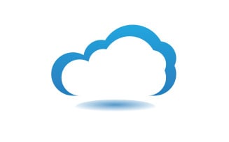 Cloud blue element design logo company v50