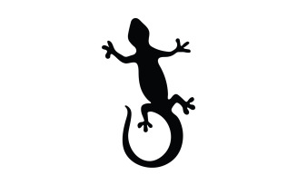 Lizard gecko animal reptil logo simple v2