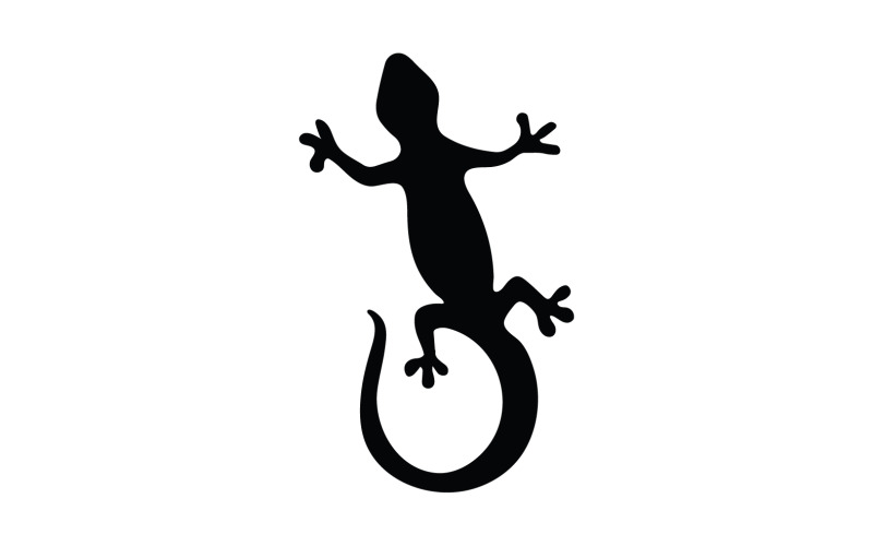 Lizard gecko animal reptil logo simple v2 Logo Template