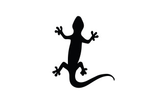 Lizard gecko animal reptil logo simple v4