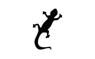 Lizard gecko animal reptil logo simple v6