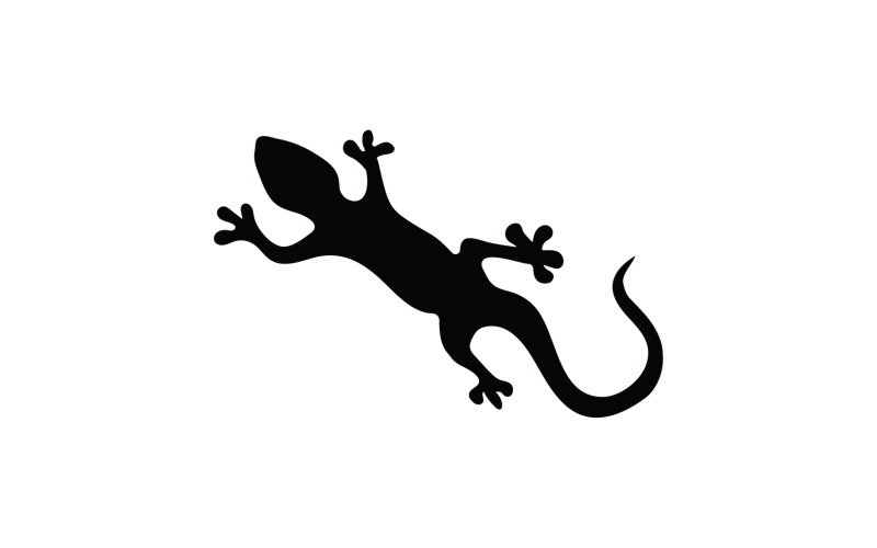 Lizard gecko animal reptil logo simple v8 Logo Template
