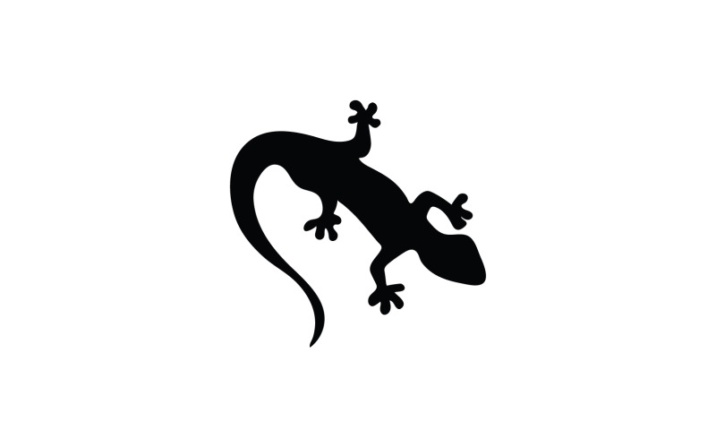 Lizard gecko animal reptil logo simple v9 Logo Template