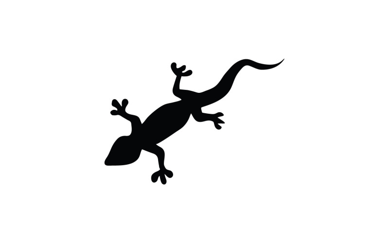Lizard gecko animal reptil logo simple v10 Logo Template