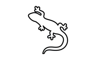 Lizard gecko animal reptil logo simple v11