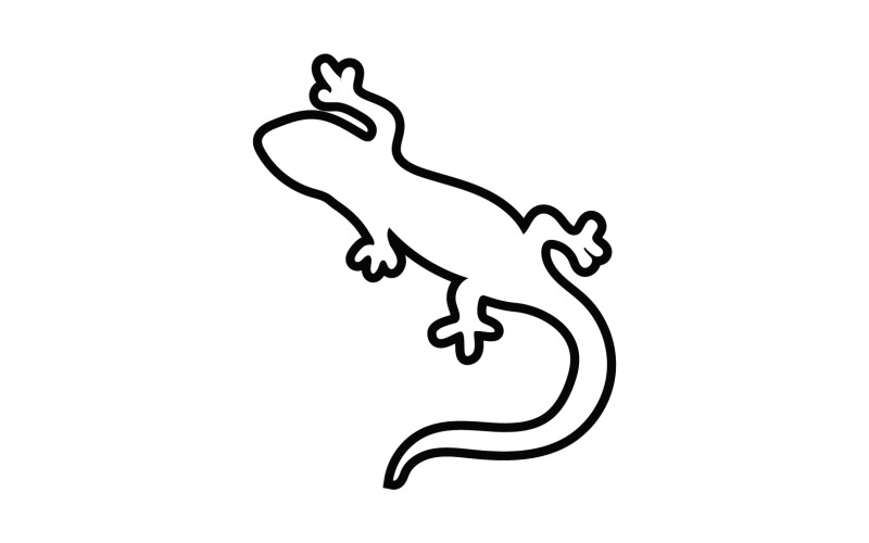 Lizard gecko animal reptil logo simple v11 Logo Template