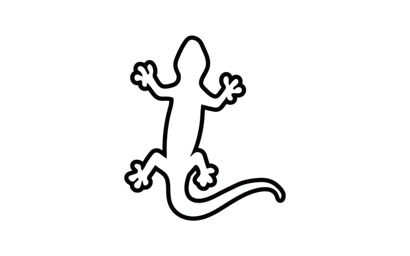 Lizard gecko animal reptil logo simple v12 Logo Template