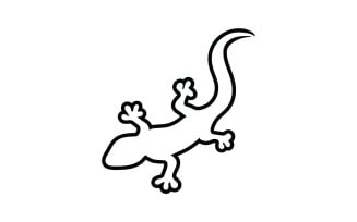 Lizard gecko animal reptil logo simple v13