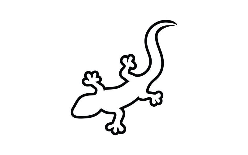 Lizard gecko animal reptil logo simple v13 Logo Template