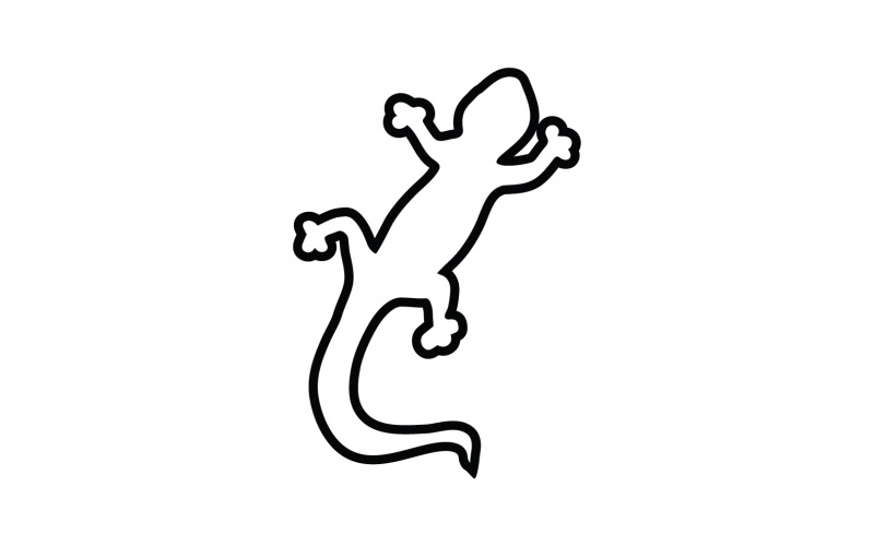 Lizard gecko animal reptil logo simple v14 Logo Template