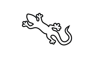 Lizard gecko animal reptil logo simple v16