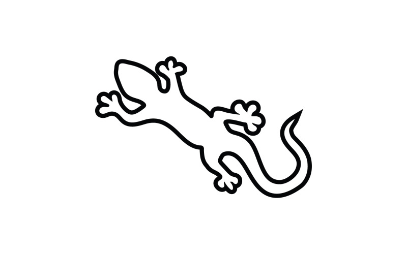 Lizard gecko animal reptil logo simple v16 Logo Template