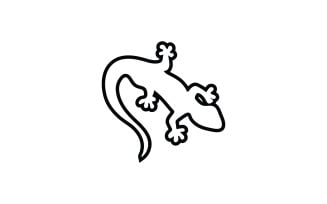 Lizard gecko animal reptil logo simple v17
