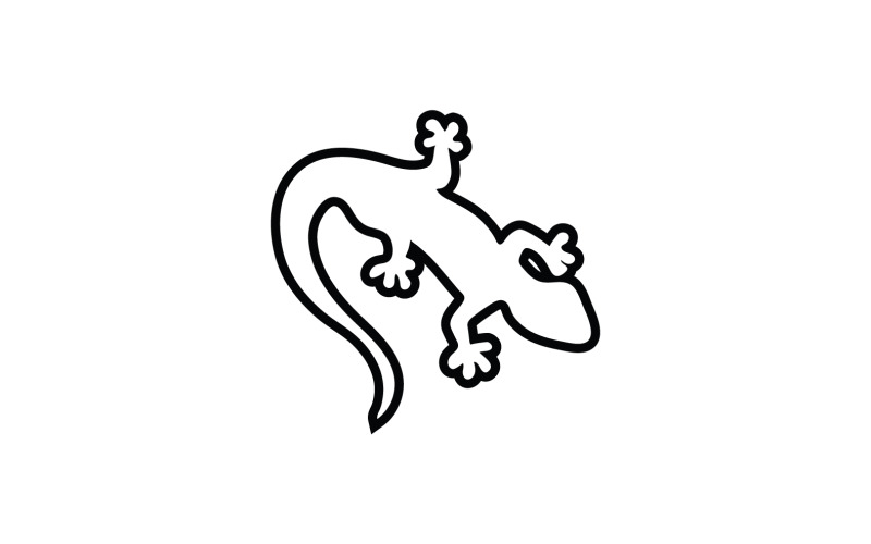 Lizard gecko animal reptil logo simple v17 Logo Template