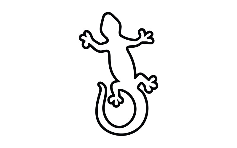 Lizard gecko animal reptil logo simple v18 Logo Template