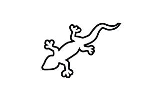 Lizard gecko animal reptil logo simple v19
