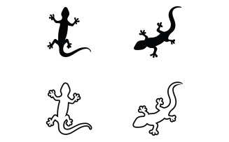 Lizard gecko animal reptil logo simple v21