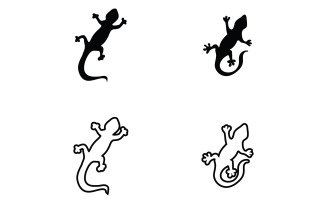 Lizard gecko animal reptil logo simple v22