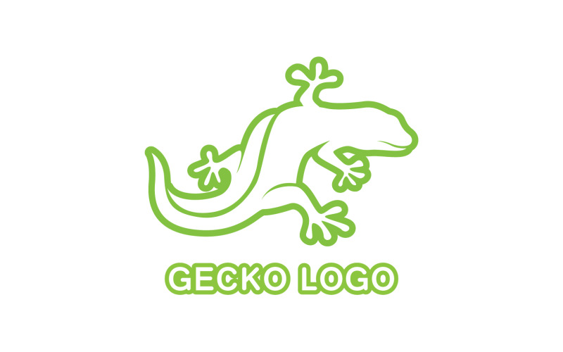 Lizard gecko animal reptil logo simple v26 Logo Template