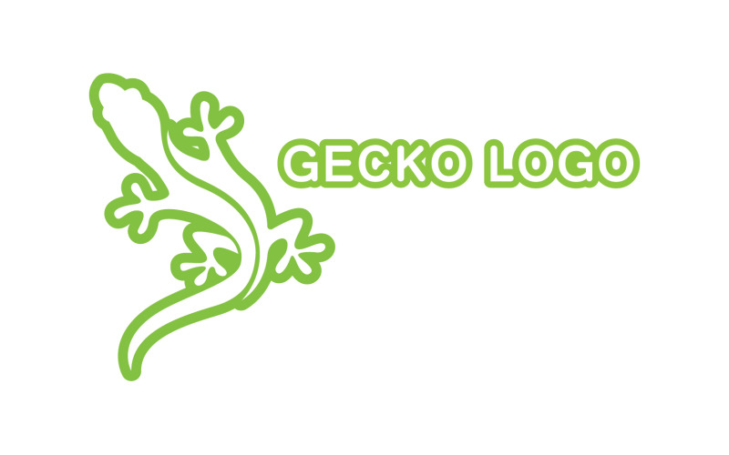 Lizard gecko animal reptil logo simple v27 Logo Template