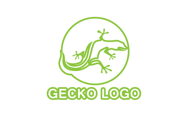 Lizard gecko animal reptil logo simple v30 Logo Template