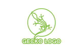 Lizard gecko animal reptil logo simple v31