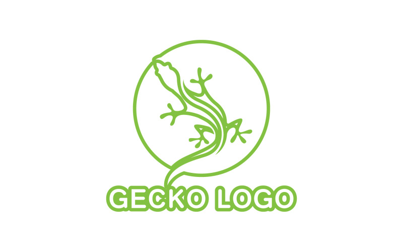 Lizard gecko animal reptil logo simple v31 Logo Template