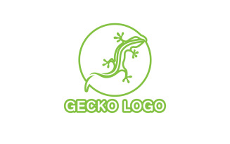 Lizard gecko animal reptil logo simple v32