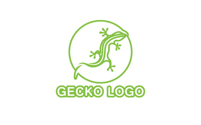 Lizard gecko animal reptil logo simple v32 Logo Template