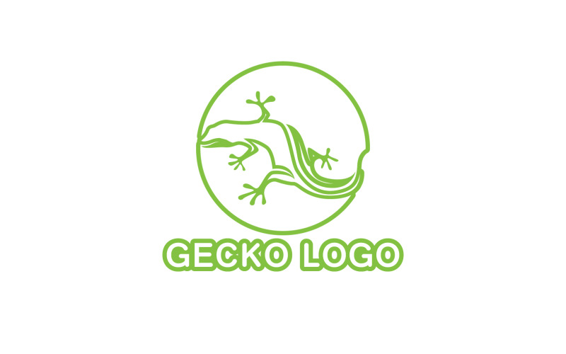 Lizard gecko animal reptil logo simple v33 Logo Template