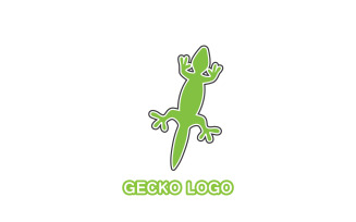 Lizard gecko animal reptil logo simple v34