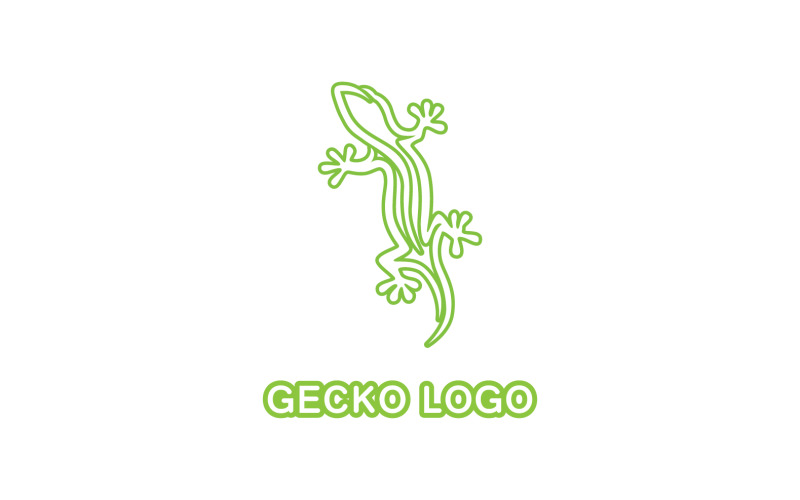 Lizard gecko animal reptil logo simple v35 Logo Template