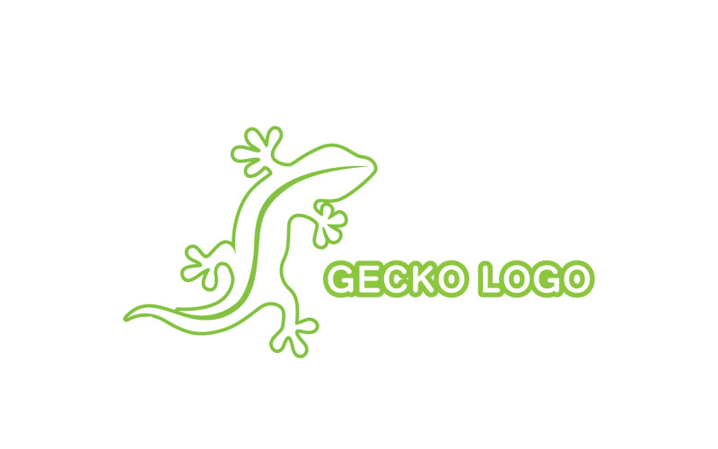 Lizard gecko animal reptil logo simple v36 Logo Template