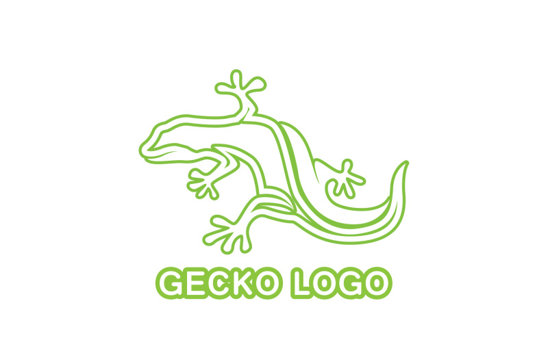 Lizard gecko animal reptil logo simple v37 Logo Template