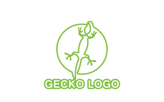 Lizard gecko animal reptil logo simple v38