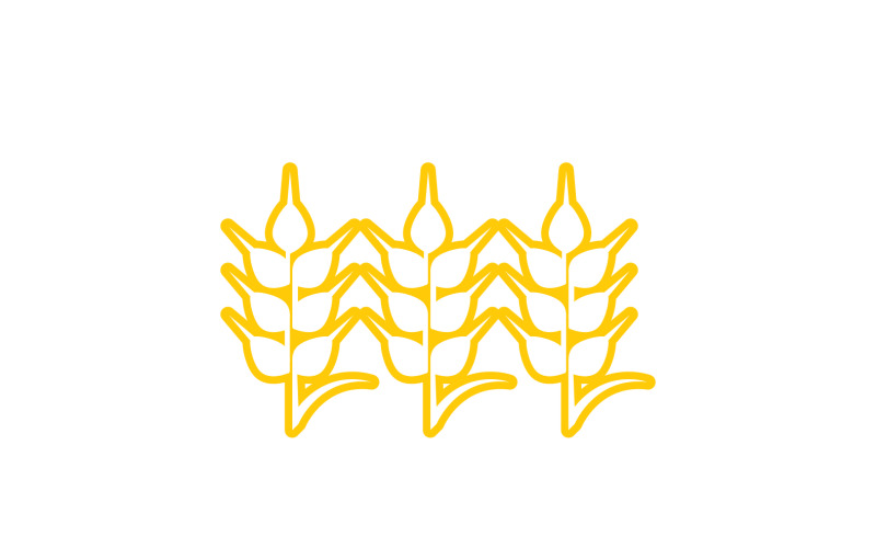 Wheat rice oat food logo design v11 Logo Template