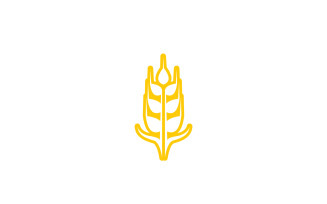 Wheat rice oat food logo design v12