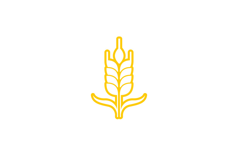 Wheat rice oat food logo design v13 Logo Template