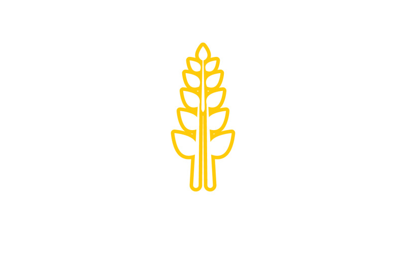 Wheat rice oat food logo design v20 Logo Template