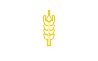 Wheat rice oat food logo design v21