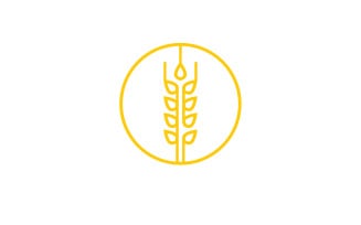 Wheat rice oat food logo design v23