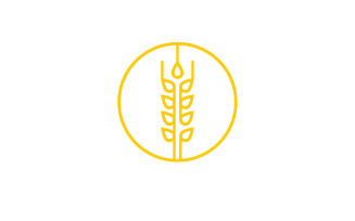 Wheat rice oat food logo design v23