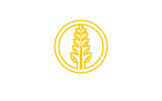 Wheat rice oat food logo design v24