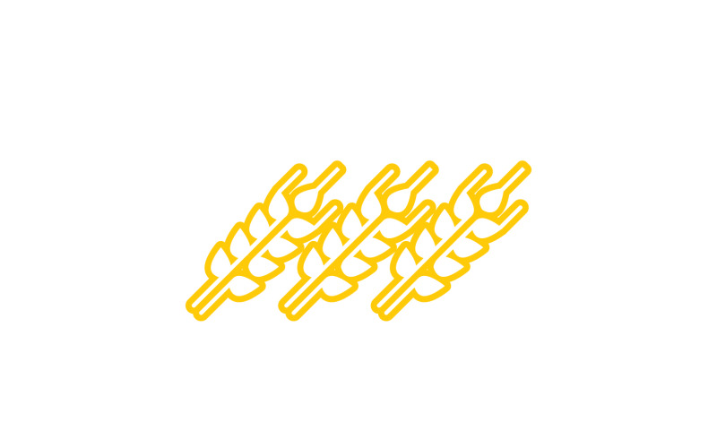 Wheat rice oat food logo design v3 Logo Template