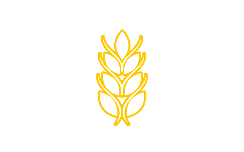 Wheat rice oat food logo design v4 Logo Template