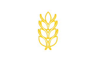 Wheat rice oat food logo design v4